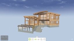A framing view of the Breckenridge project.
